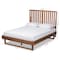 Baxton Studio Marin Modern and Contemporary Walnut Brown Finished Wood King Size Platform Bed 184-11137-9412-Zoro - alternate 2